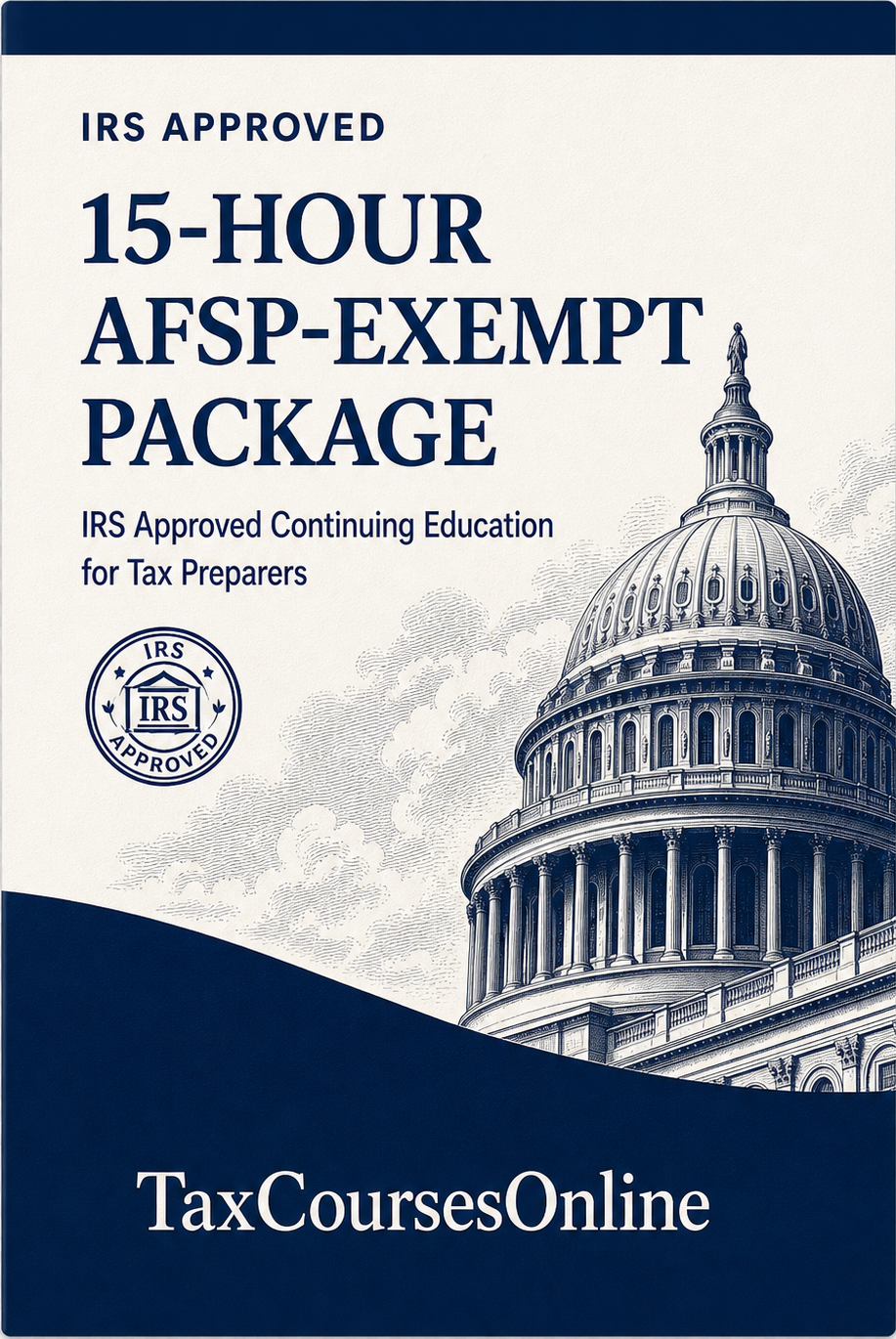 Premium 15-Hour IRS AFSP-Exempt Package cover