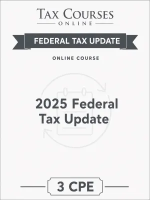 2025 Federal Tax Update course cover