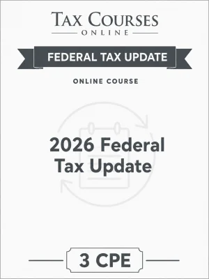 2026 Federal Tax Update course cover