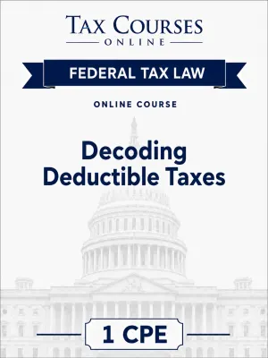 Decoding Deductible Taxes course cover