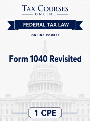 Form 1040 Revisited course cover