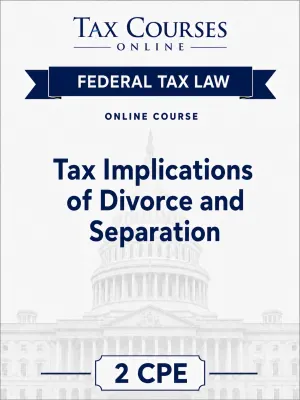 Tax Implications of Divorce and Separation course cover