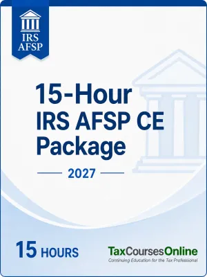 IRS Continuing Education 15-Hour AFSP Package 2027